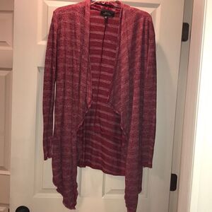 (5/$25) Red & White Striped Open front cardigan